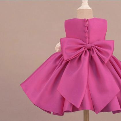 Flower Girl Dress, Pink Flower Girl Dress, Cherry..