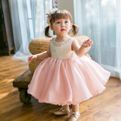 Flower Girl Dress, Pink Flower Girl Dress, Light..