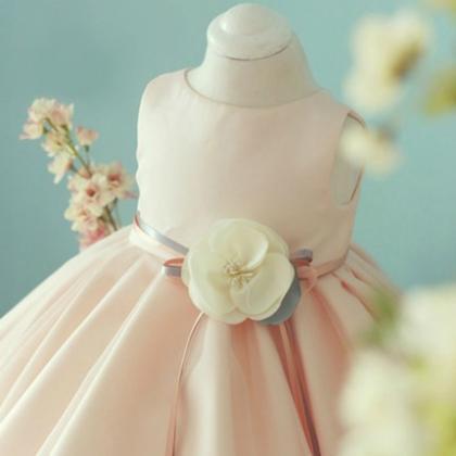 Pink Flower Girl Dresses, Pink Flower Girl Dress,..