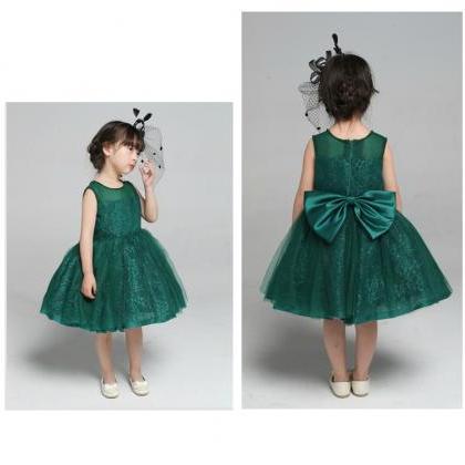 flower girl dresses dark green