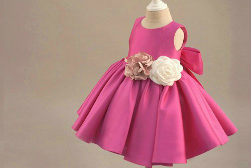 Flower Girl Dress, Pink Flower Girl Dress, Cherry Red Flower Girl Dress, Junior Bridesmaid Dress, Baby Girl Birthday Outfit, Custom Made Flower